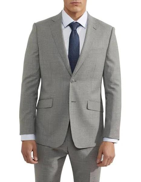 Oxford New Hopkins Wool Stretch Suit Jacket in Grey Pale Grey 96