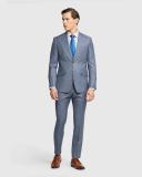 Oxford New Hopkins Wool Suit Jacket in Blue LT Blue 108