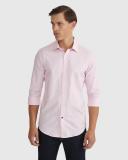 Oxford Shop - Beckton Dobby Shirt Shirts Career Slim Fit Pink / L