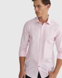 Oxford Shop - Beckton Dobby Shirt Shirts Career Slim Fit Pink / L