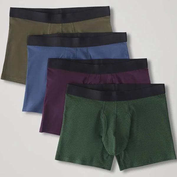 P A C T Mens Organic Everyday Boxer Brief 4-Pack in Jeweled Tones | Size XL | Fair Trade