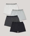 P A C T Mens Organic Knit Boxer 4-Pack in Everyday | Size Small | Fair Trade