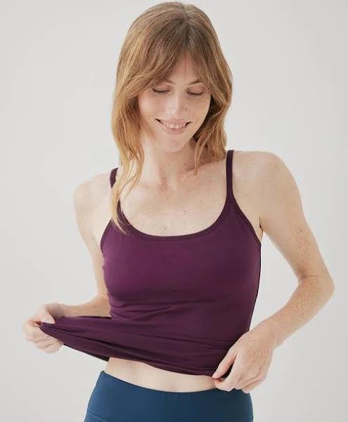 P A C T Womens Organic Everyday Shelf Bra Camisole in Winter Bloom | Size 2x | Fair Trade