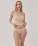 P A C T Womens Organic Shelf Bra Cropped Camisole in Champagne | Size 2x | Fair Trade