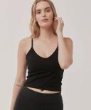 P A C T Womens Organic Shelf Bra Cropped Camisole in Champagne | Size XL | Fair Trade