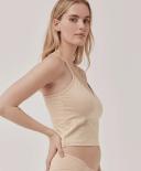 P A C T Womens Organic Shelf Bra Cropped Camisole in Champagne | Size Xs | Fair Trade