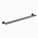 P&P Otus Round Double Towel Rail 750mm, Matte Black