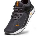 Pacer Future Unisex Sneakers in Dark Coal/Black/Pumpkin Pie, Size 5 by Puma