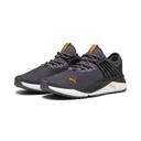 Pacer Future Unisex Sneakers in Dark Coal/Black/Pumpkin Pie, Size 7 by Puma