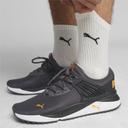 Pacer Future Unisex Sneakers in Dark Coal/Black/Pumpkin Pie, Size 7 by Puma