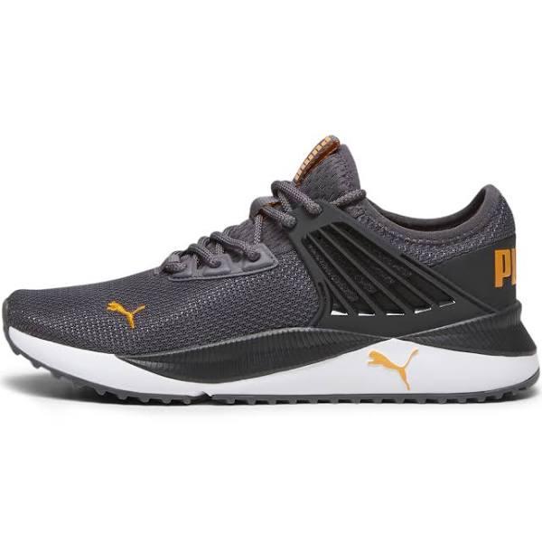 Pacer Future Unisex Sneakers in Dark Coal/Black/Pumpkin Pie, Size 7 by Puma