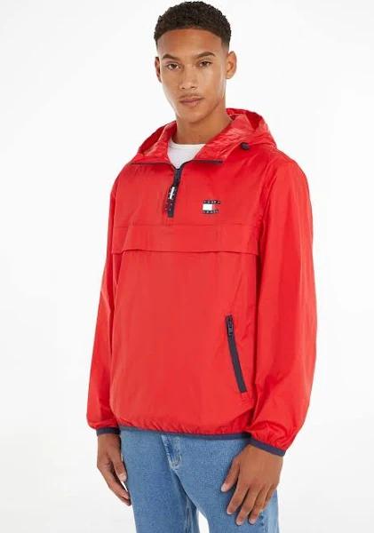 Packable Popover Chicago Windbreaker Red XXL