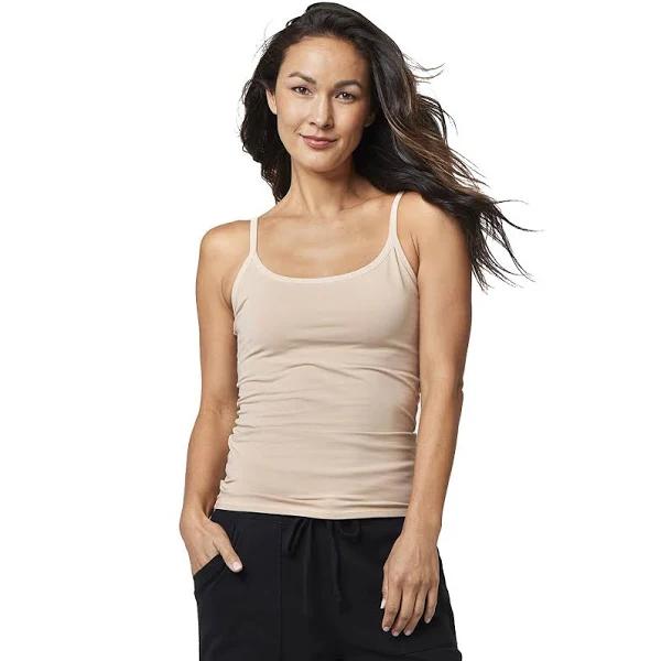 Pact Women's Organic Cotton Camisole Tank Top With Built-in Shelf Bra