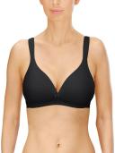 Padded Wirefree T-Shirt Bra With Wide Straps, Black / 16D by Naturana