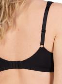 Padded Wirefree T-Shirt Bra With Wide Straps, Black / 16D by Naturana