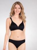 Padded Wirefree T-Shirt Bra With Wide Straps, Black / 16D by Naturana