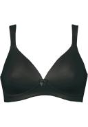 Padded Wirefree T-Shirt Bra With Wide Straps, Black / 16D by Naturana