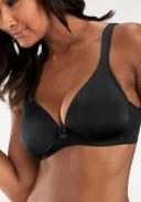Padded Wirefree T-Shirt Bra With Wide Straps, Black / 22C by Naturana