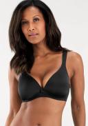 Padded Wirefree T-Shirt Bra With Wide Straps, Black / 22C by Naturana