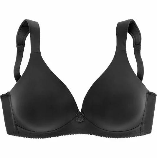 Padded Wirefree T-Shirt Bra With Wide Straps, Black / 22C by Naturana