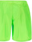 Palm Angels Curved Logo Bold Swim Shorts Green