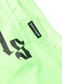 Palm Angels Curved Logo Bold Swim Shorts Green