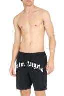 Palm Angels Curved Logo Swim Shorts Black . Size L