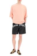 Palm Angels Curved Logo Swim Shorts Black . Size L