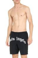 Palm Angels Curved Logo Swim Shorts Black . Size S