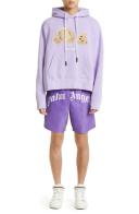 Palm Angels Curved Logo Swim Shorts Purple