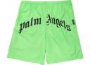 Palm Angels Logo Print Swim Shorts Green