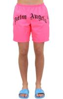 Palm Angels Logo Print Swimming Shorts Black