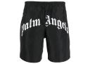 Palm Angels Logo Print Swimming Shorts Black