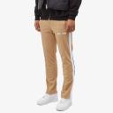 Palm Angels Mens Beige White Classic Logo-Print Jersey Jogging Bottoms XL