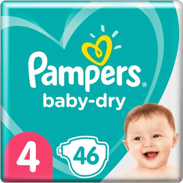 Pampers Baby Dry Nappies Size 4 46 Pack