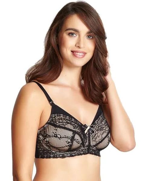 Panache Sophie Wire-free Nursing Bra - Black 12HH 5052095674487 Bra - Afterpay Available