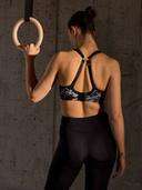Panache Underwire Sports Bra (5021),34J,Ink Splat, Women's, Blue