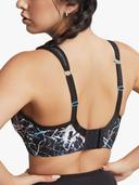 Panache Underwire Sports Bra (5021),34J,Ink Splat, Women's, Blue