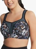 Panache Underwire Sports Bra (5021),38H,Ink Splat, Women's, Blue