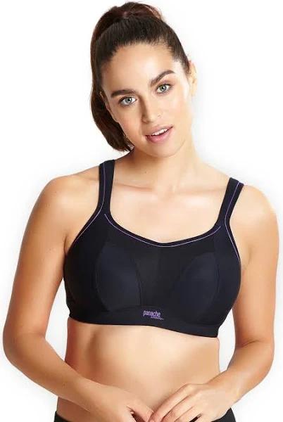 Panache Wirefree Sports Bra Black - 10DD