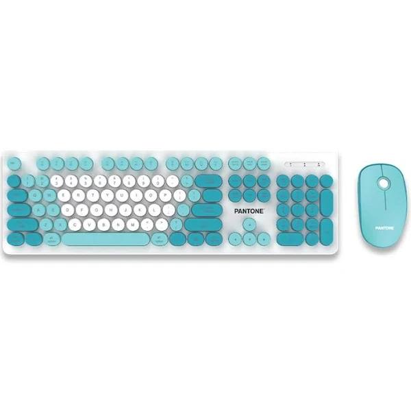 Pantone Pop Keys Wireless Keyboard and Mouse Combo - Teal