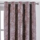 Paoletti Verona Crushed Velvet Eyelet Curtains Blush 46in x 54in
