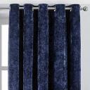 Paoletti Verona Crushed Velvet Eyelet Curtains Blush 46in x 54in