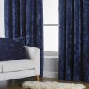 Paoletti Verona Crushed Velvet Eyelet Curtains Blush 46in x 54in