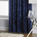 Paoletti Verona Crushed Velvet Eyelet Curtains Blush 46in x 54in