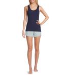Papinelle Ribbed Shelf Bra Tank Navy
