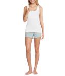Papinelle Ribbed Shelf Bra Tank White