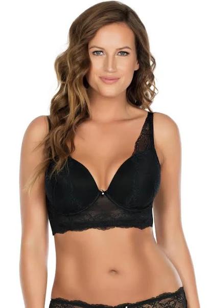 Parfait Sandrine Underwired Longline Plunge Bra - Black - 10D