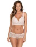 Parfait Sandrine Underwired Longline Plunge Bra - Cameo Rose - 14DD