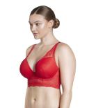 Parfait Sandrine Underwired Longline Plunge Bra - Racing Red - 16E